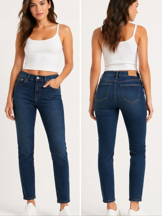Old Navy Denim - Old Navy Rockstar Super Skinny Jeans Dark Wash Mid Rise Size 10 Short Clean Girl